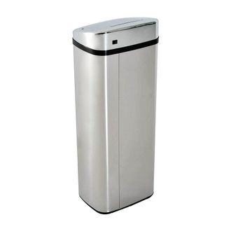 HOMCOM 50L Motion Sensor ABS Rubbish Bin Silver/Black | TJ Hughes Black