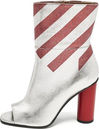 Anya Hindmarch Stivaletti a punta aperta Pre-owned 105mm - Argento