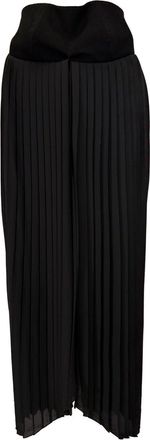 Dion Lee Pleated Maxi Skirt in Black Polyester