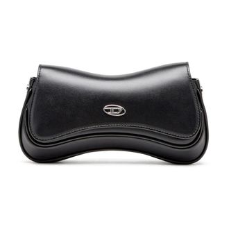 Diesel Tassen, Dames, Zwart, ONE Size, Leer, Play Schoudertas