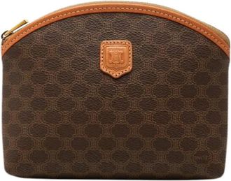 Celine Pre-owned Canvas Pouch - Dames - Vintage Accessoires - Bruin - ONE Size - Leer - Vintage