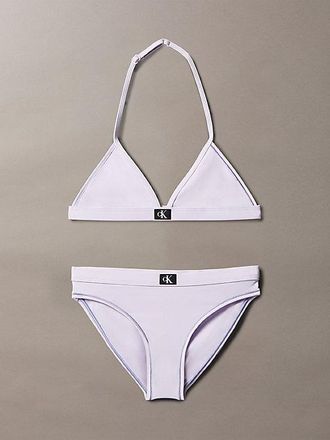 Calvin Klein Bikinis de tri&aacute;ngulo para ni&ntilde;a - CK Monogram