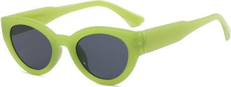 Generic Mens Small Frame Outdoor Sunglasses Vacation Commuter Driving Sun Glasses(Green)