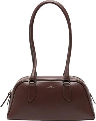 A.P.C. A.p.c., Tassen, Dames, Bruin, ONE Size, Leer, Paloma Schoudertas