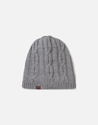 Sealskinz Womens Sealskinz Blakeney Waterproof Cold Weather Cable Knit Beanie - Grey - Size: L/XL