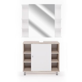 Vicco Conjunto De Muebles De Ba&ntilde;o Fynn, Sonoma, 2 Piezas