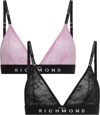John Richmond Twee-pack geborduurde kanten bhs - Dames - BHs - Veelkleurig - M - Ondergoed