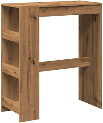 vidaXL Mesa alta con estantes madera roble artisian 90x40x103,5 cm Vidaxl