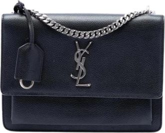 Saint Laurent Pre-owned The Sunset Shoulder Bag - Dames - Vintage Schoudertas - Zwart - ONE Size - Leer - Vintage