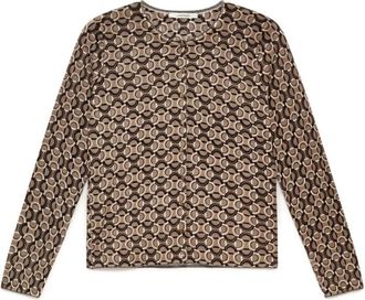 Maliparmi Gebreide Cardigan met Print - Dames - Vesten - Veelkleurig - XL - Wol - Truien & Vesten