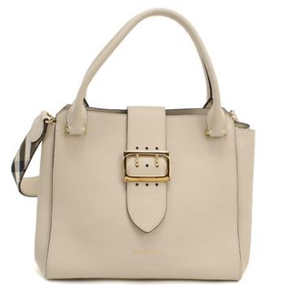 Burberry Ivory Leather Tote Bag (Pre-Owned)