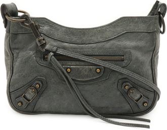 Balenciaga Green Leather Pochette Shoulder Bag (Pre-Owned)