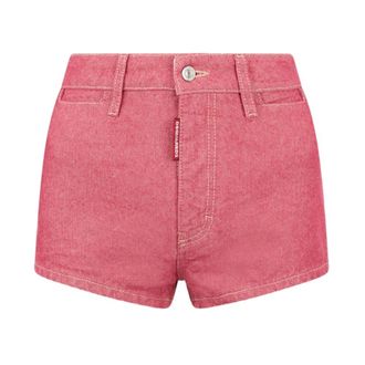 Dsquared2 Denim Shorts, female, Red, Size: 2XS Denim Shorts
