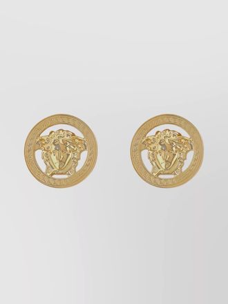 Versace circular medusa head earrings