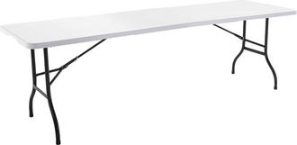 Oviala Mesa de recepción con patas plegables de 240 cm