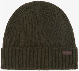 Barbour Carlton Beanie - Heren - Accessoires - Groen - Maat: ONE Size Wol