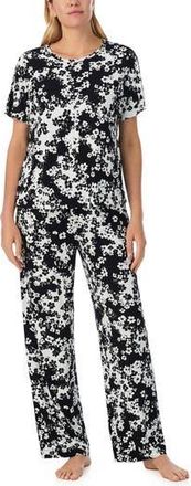Sanctuary Floral Long Pajamas in Black/ivory at Nordstrom Rack, Size Medium