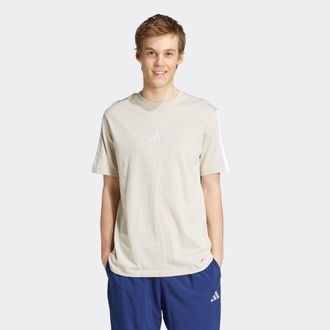 adidas T-Shirt ADIDAS SPORTSWEAR M 3S SJ T B, Herren, Gr. XXL, grau (wonder aluminium, wei&szlig;), Obermaterial: 100% Baumwolle, Rundhals, Shirts T-Shirt, sportli
