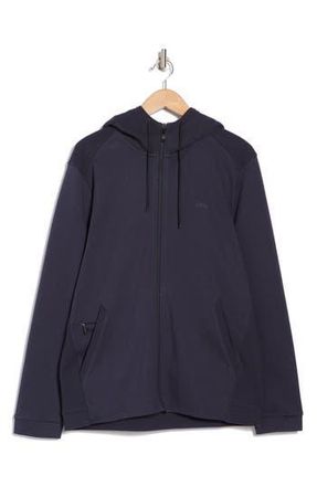 BOSS Saggy Curved Zip-Up Hoodie in Dark Blue at Nordstrom Rack, Size Xxx-Large