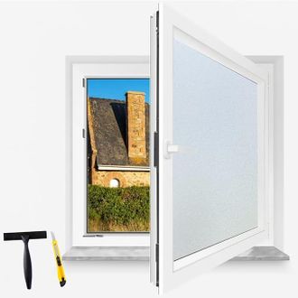 OEM Pellicola Oscurante Per Finestre, 44,5400 Cm, Pellicola Oscurante Elettrostatica, Protezione Della Privacy Al 100%, Motivo Satinato Elettrostatico Ant