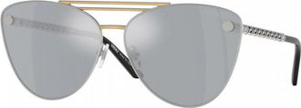 Versace Womens VE2267-15141U-64 VE2267 64 15141U Fashion Sunglasses - Silver - One Size