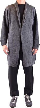 Isabel Benenato Graphite Grey Oversized Jacket With Shawl Collar