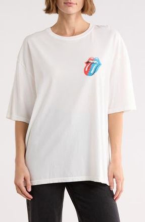 Junk Food Rolling Stones Hot Lips Graphic Tee in Vintage White at Nordstrom Rack, Size Small/medium