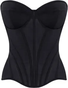 Milla Smart heart-shaped low-waist black fitted corset at Nordstrom, Size X-Large