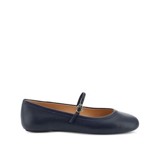 Gianvito Rossi Blue Fabric Ballet Womens Flats