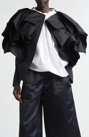 Comme Des Gar&ccedil;ons Open Front Gabardine Jacket in Black at Nordstrom, Size X-Small