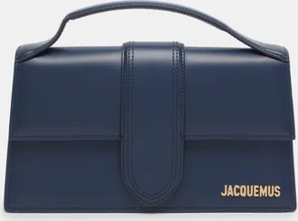 Jacquemus Blue Leather Le Grand Bambino Top Handle Bag