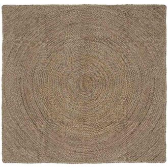 vidaXL vidaXL Tappeti per area Quadrato Grigio 120 x 120 cm Juta