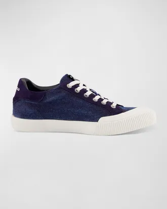Karl Lagerfeld Men & apos;s Denim Side Logo Low-Top Sneakers
