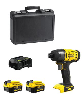 Stanley Atornillador De Impacto Fatmax Sfmcf800m2k (2 X 4,0 Ah + Cargador + Malet&iacute;n)