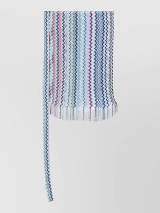 Missoni zigzag pattern sarong light fabric fringe