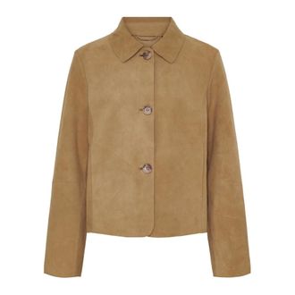 Notyz Giacca in camoscio di capra - - Jackets - Donna - Giallo - L