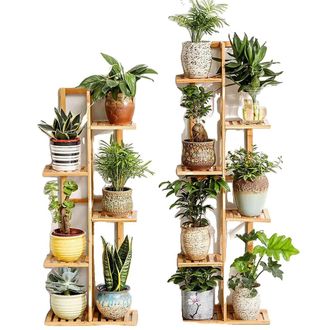 OEM Soporte Para Plantas, 6 Niveles, Exhibici&oacute;n Vers&aacute;til, Color Madera-a, 6 Niveles