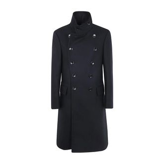 Tom Ford Lange Jas voor Stijlvolle Bovenkleding - Heren - Mantel - Zwart - L - Wol - Jassen