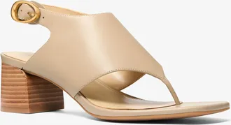 Michael Kors Kya Flex Leather Thong Sandal