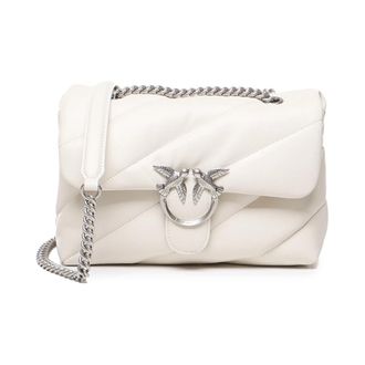 Pinko Love Bag Puff - Dames - Schoudertassen - Wit - ONE Size - Leer - Tassen