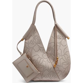 DKNY Baldwin Floral Perf Mini Shoulder in Sand at Nordstrom