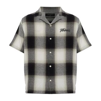 AllSaints Fade Out Shirt - Heren - Korte mouwen Overhemden - Grijs - M - Katoen - Overhemden