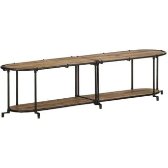 vidaXL Vidaxl - Mueble De Tv Madera Maciza De Mango Rugosa 160x42x40 Cm