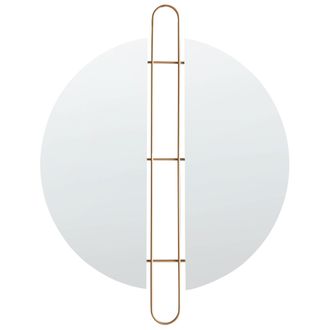 Beliani Espejo De Pared Metal Dorado Hierro &Oslash; 52 Cm Pieza Decorativa Glamour Minimalista Attin