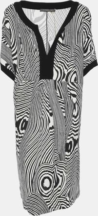 Marina Rinaldi Black/white Jersey Psychadelic Stripe Tunic