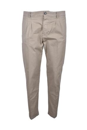 Truenyc Beige Stretch Cotton Pants