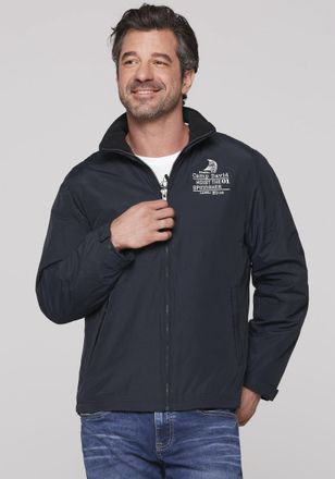 Camp David Windbreaker CAMP DAVID, Herren, Gr. XL, blau (navy), Obermaterial: 58% Baumwolle, 42% Polyester, unifarben, regular fit h&uuml;ftlang, elastischer Bund mit