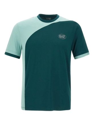 Emporio Armani colour-block T-shirt - men - Elastane/Polyamide - S - Green