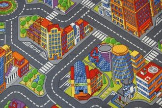 RugsX RugsX Streets Big Rug in Grey | Size: 200 cm x 400 cm