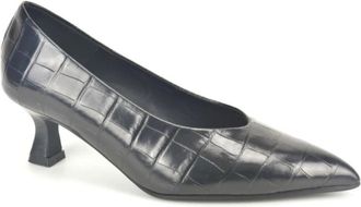 Pedro Miralles Croco Pump +tip 4cm - Dames - Pumps - Zwart - 37 1/2 EU - Schoenen